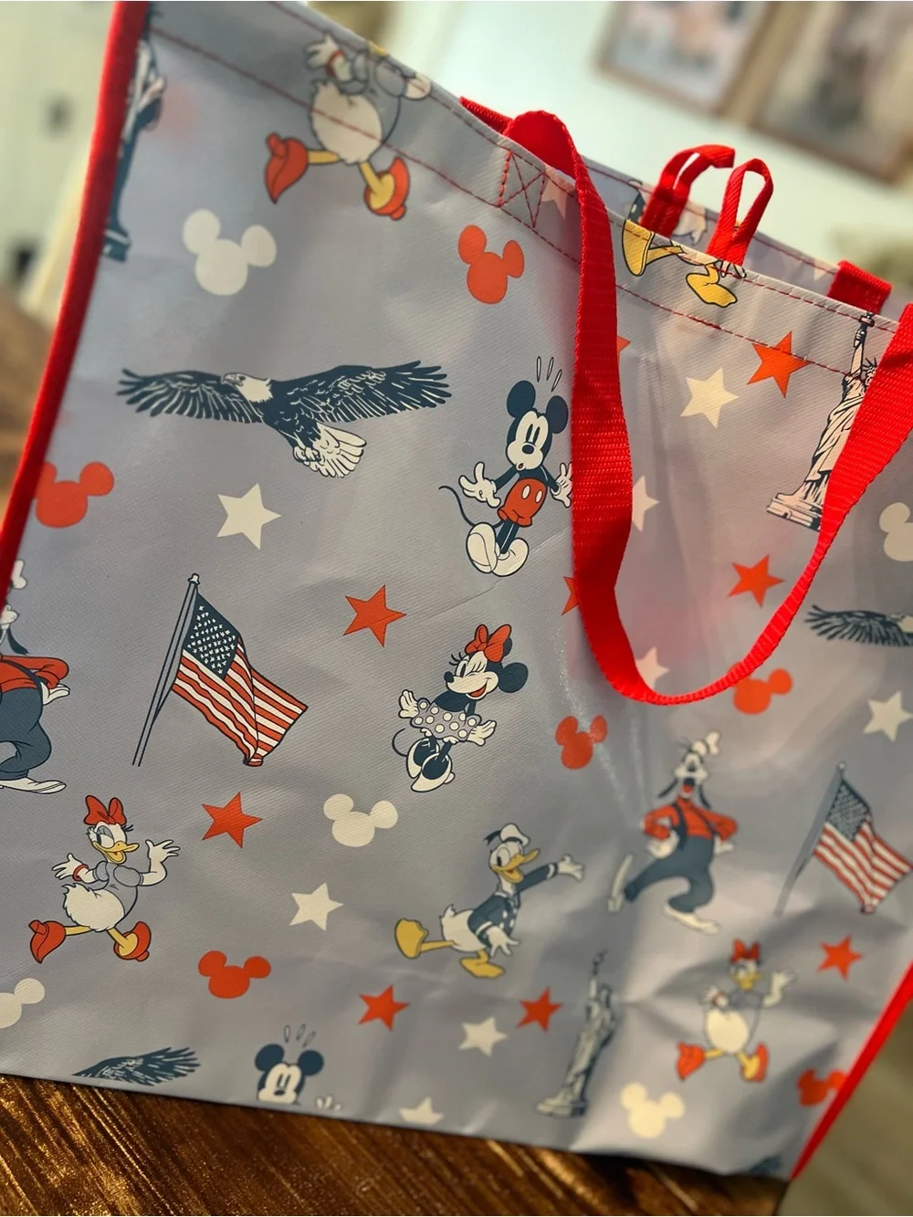 NWT Disney Patriotic XLarge Reusable Tote Bag